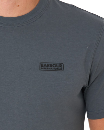 Barbour International Small Logo T Shirt Washed Charcoal