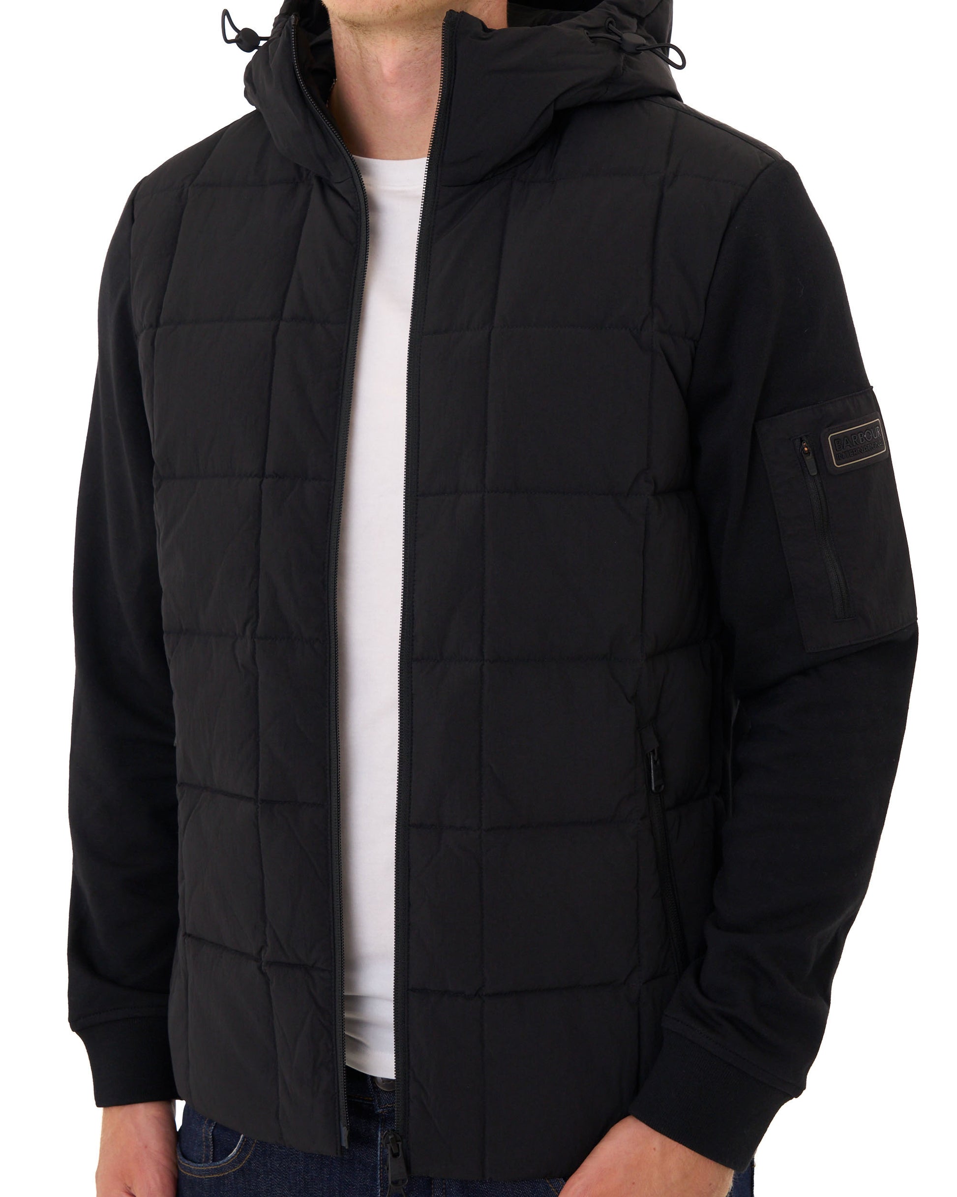 Barbour International Tanfield Quilted Sweat Black