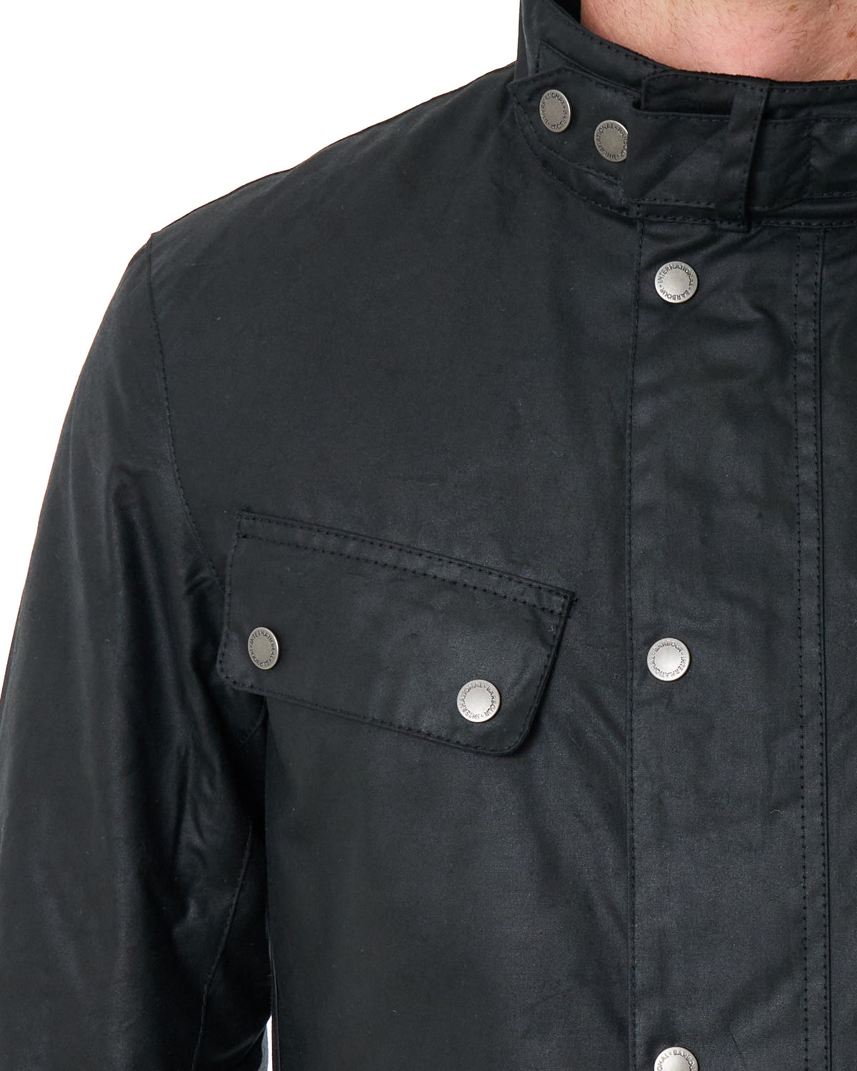 Barbour International Tourer Duke Wachsjacke Schwarz