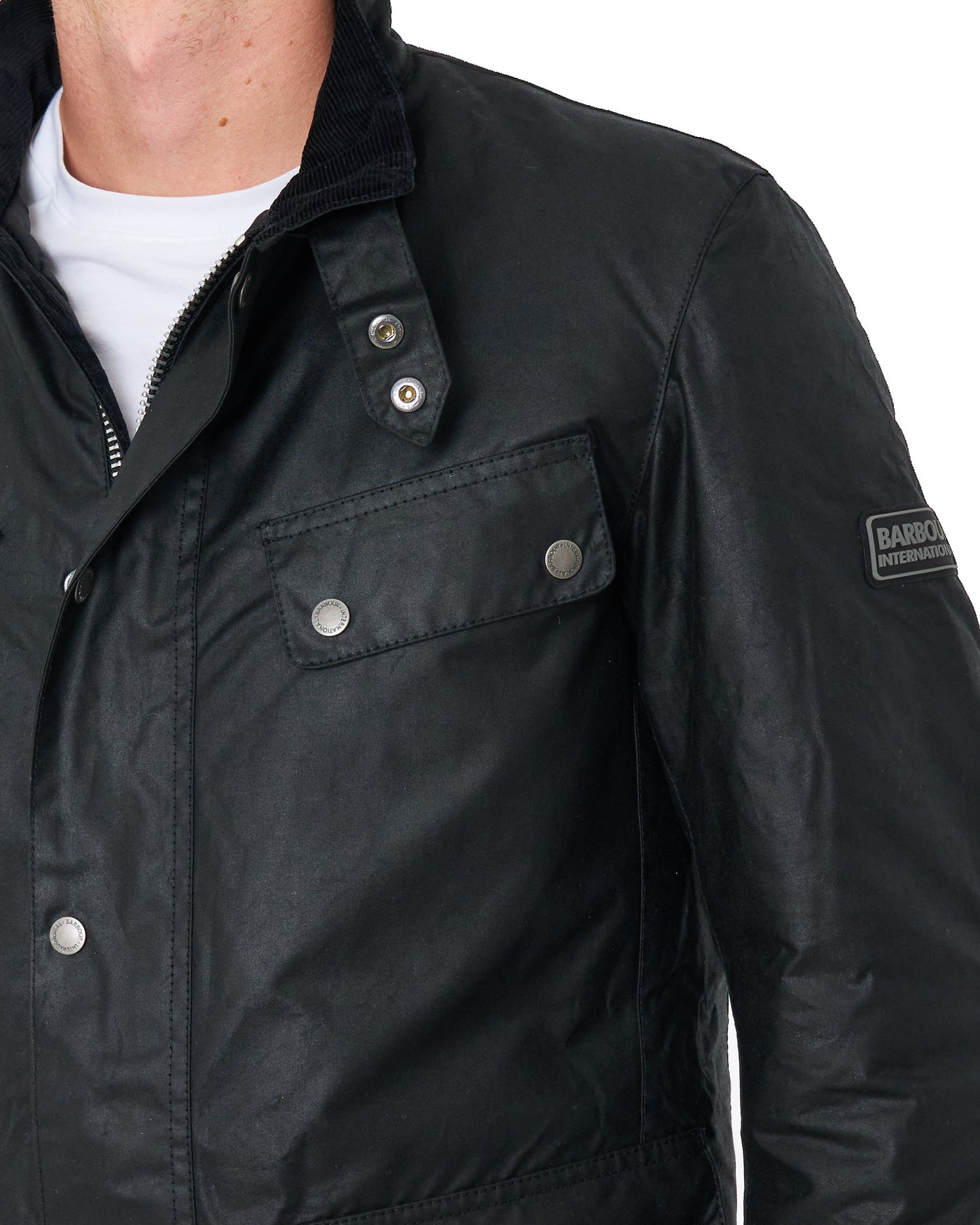 Barbour International Tourer Duke Wachsjacke Schwarz