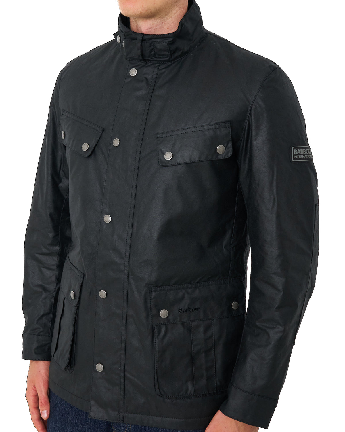 Barbour International Tourer Duke Wachsjacke Schwarz