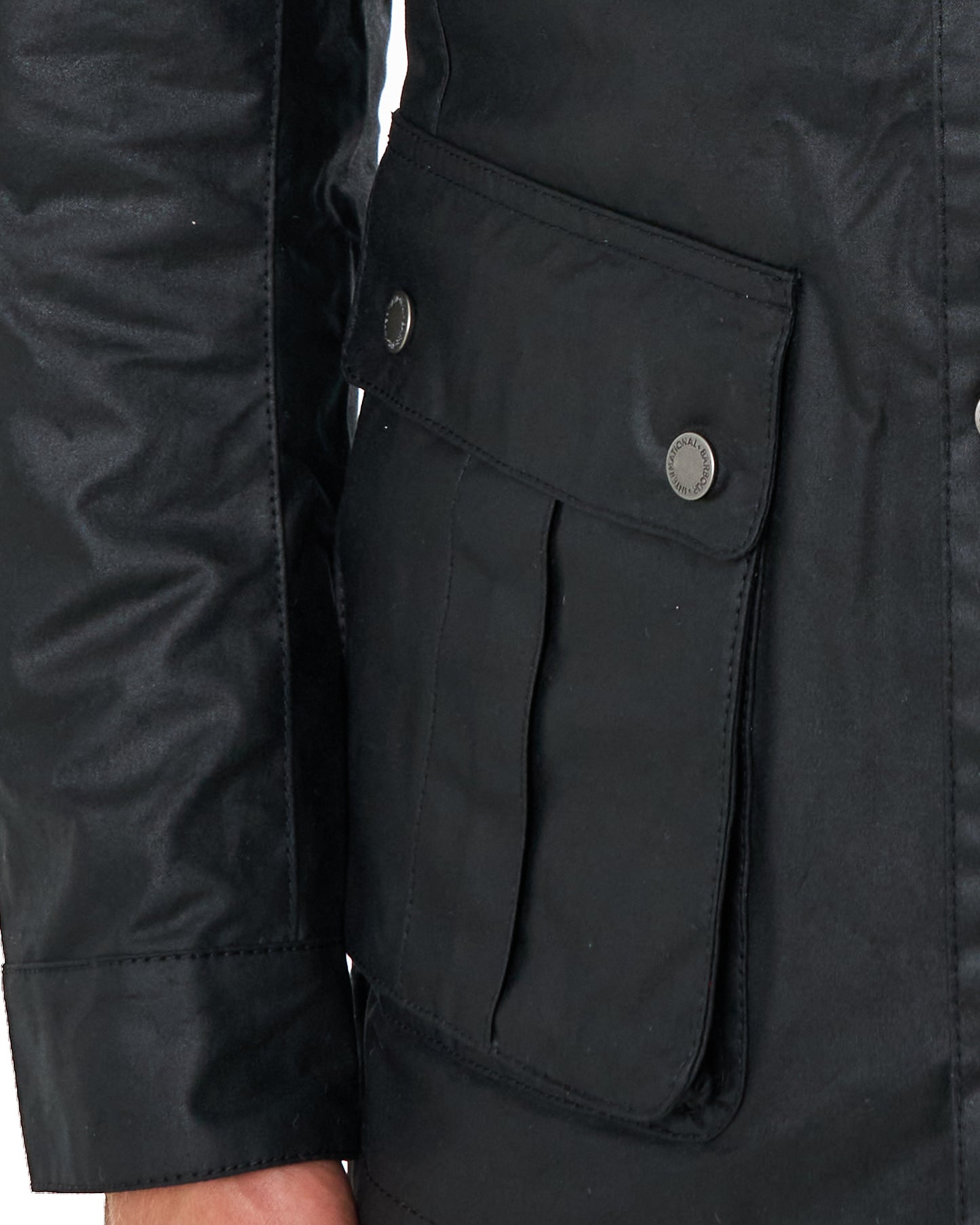 Barbour International Tourer Duke Wachsjacke Schwarz