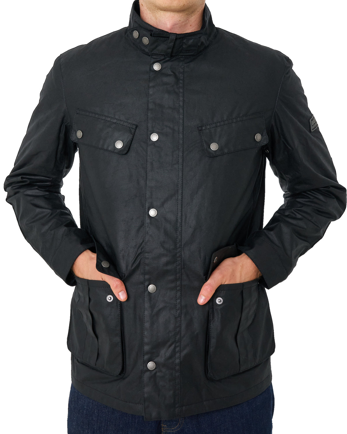 Barbour International Tourer Duke Wachsjacke Schwarz