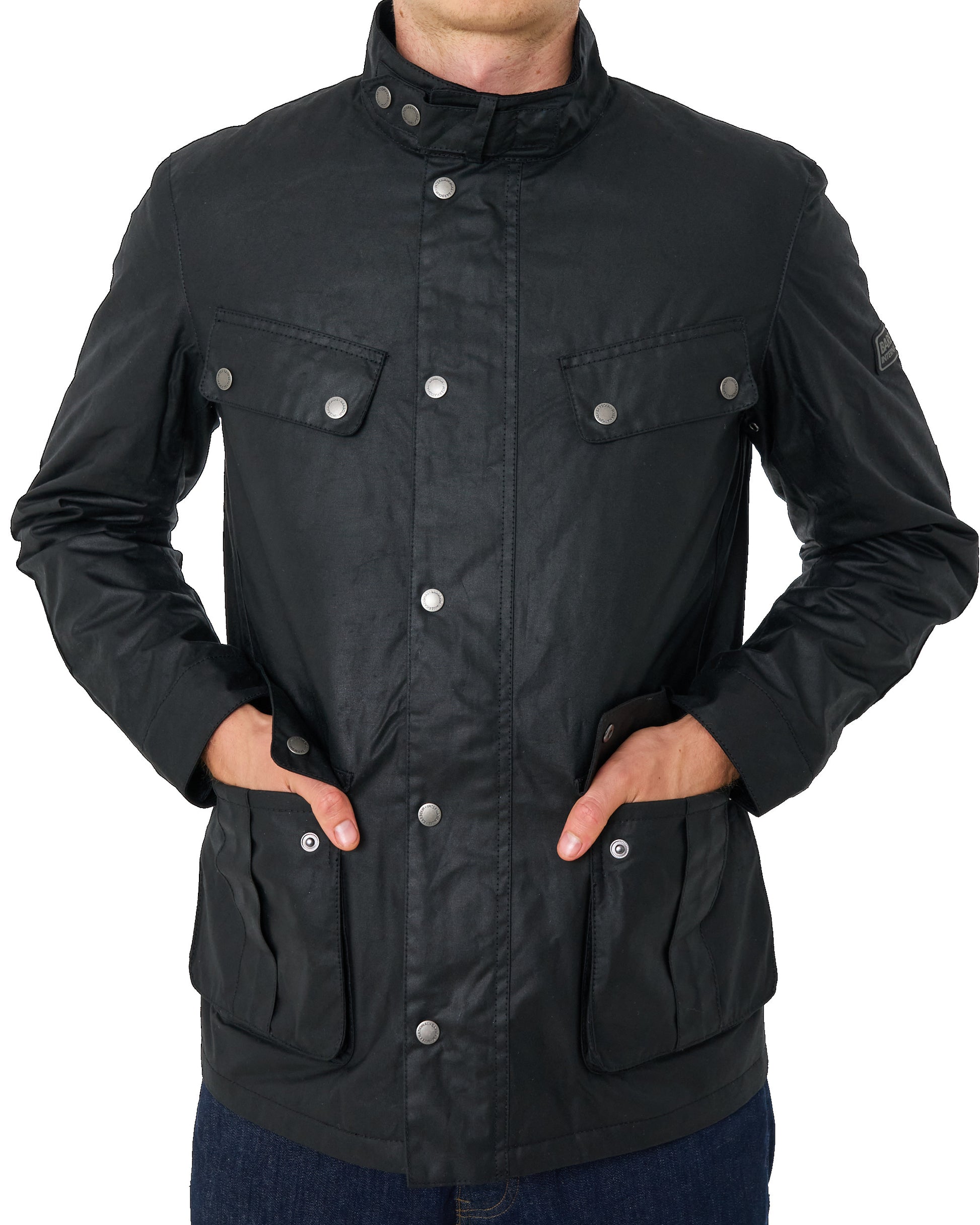 Barbour International Tourer Duke Wachsjacke Schwarz