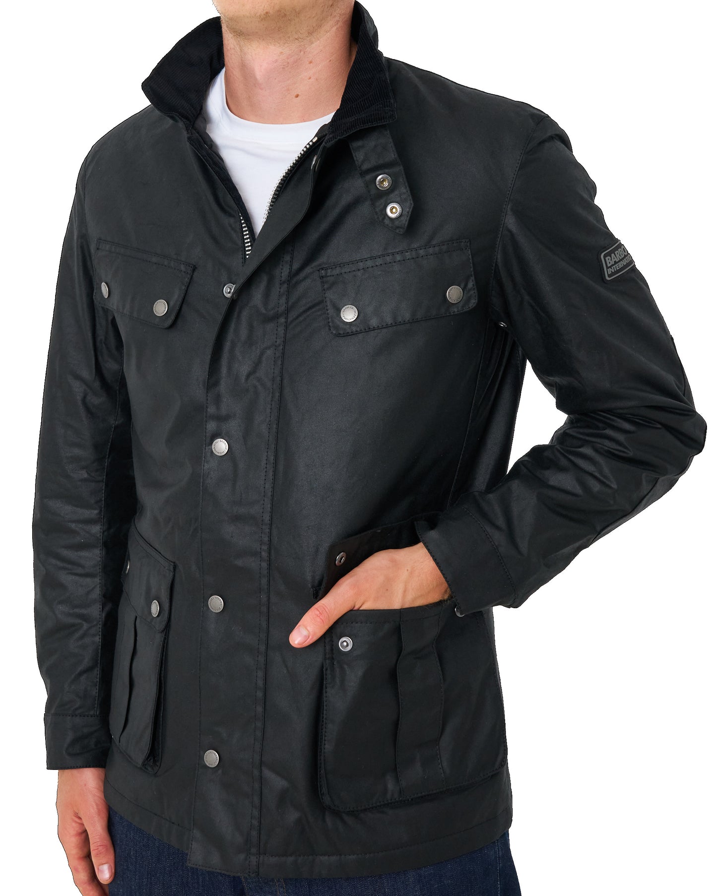 Barbour International Tourer Duke Wachsjacke Schwarz