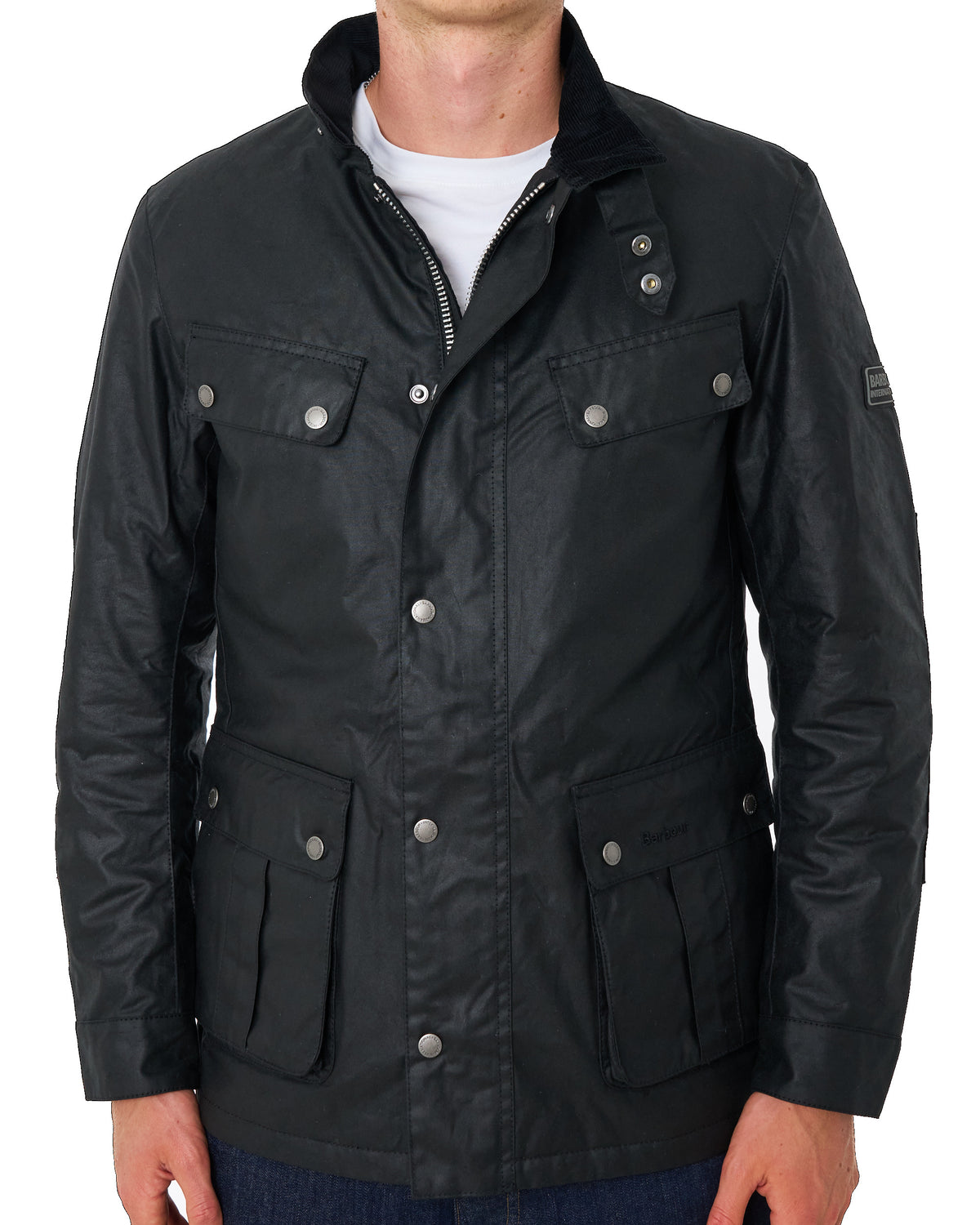 Barbour International Tourer Duke Wachsjacke Schwarz