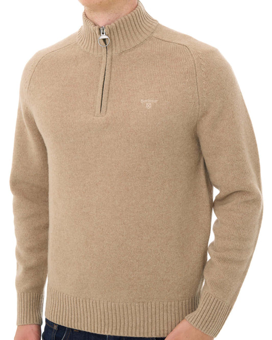 Barbour Barbour Newtown 1/2 Zip Knitted Jumper Washed Stone