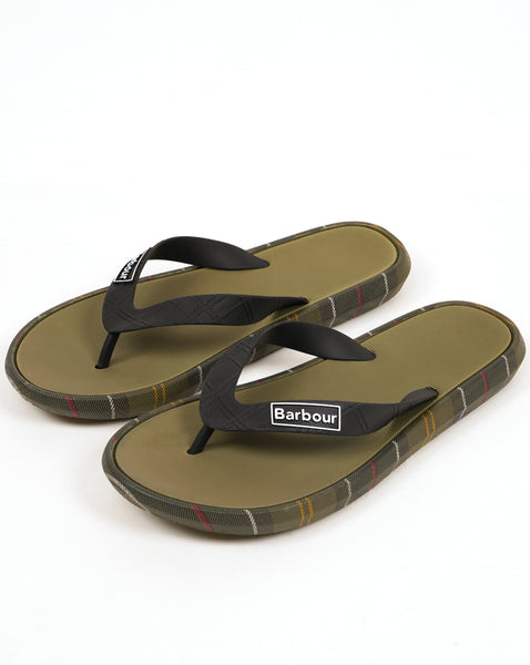 Barbour Oakdale Sandals Olive/Classic Tartan