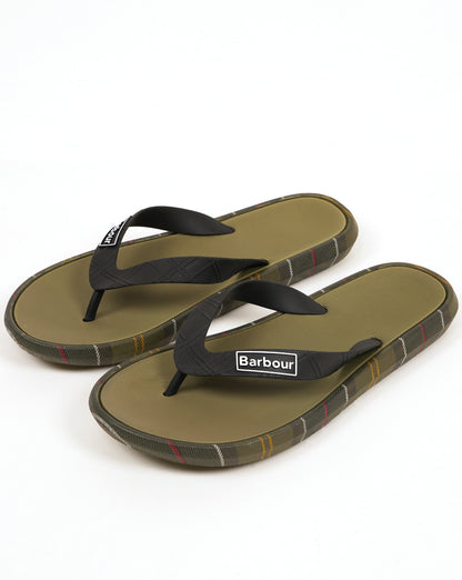 Barbour Oakdale Sandals Olive/Classic Tartan