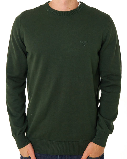 Barbour Barbour Pima Cotton Crew Neck Jumper Sage