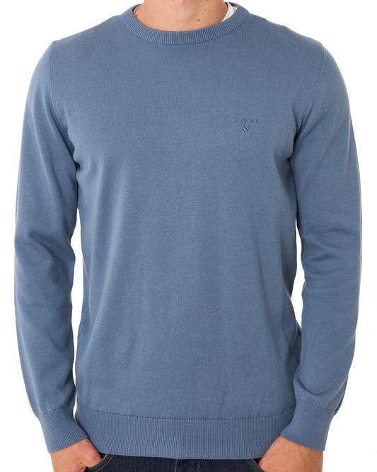 Barbour Barbour Pima Cotton Crew Neck Jumper Tarn Blue