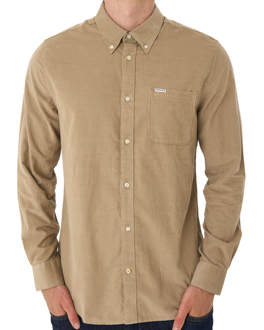 Barbour Barbour Ramsey Tailored Cord Shirt Washed Stone