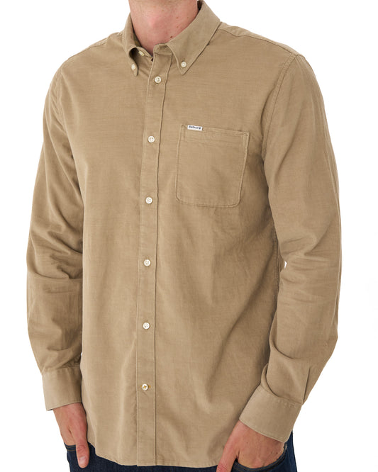 Barbour Barbour Ramsey Tailored Cord Shirt Washed Stone