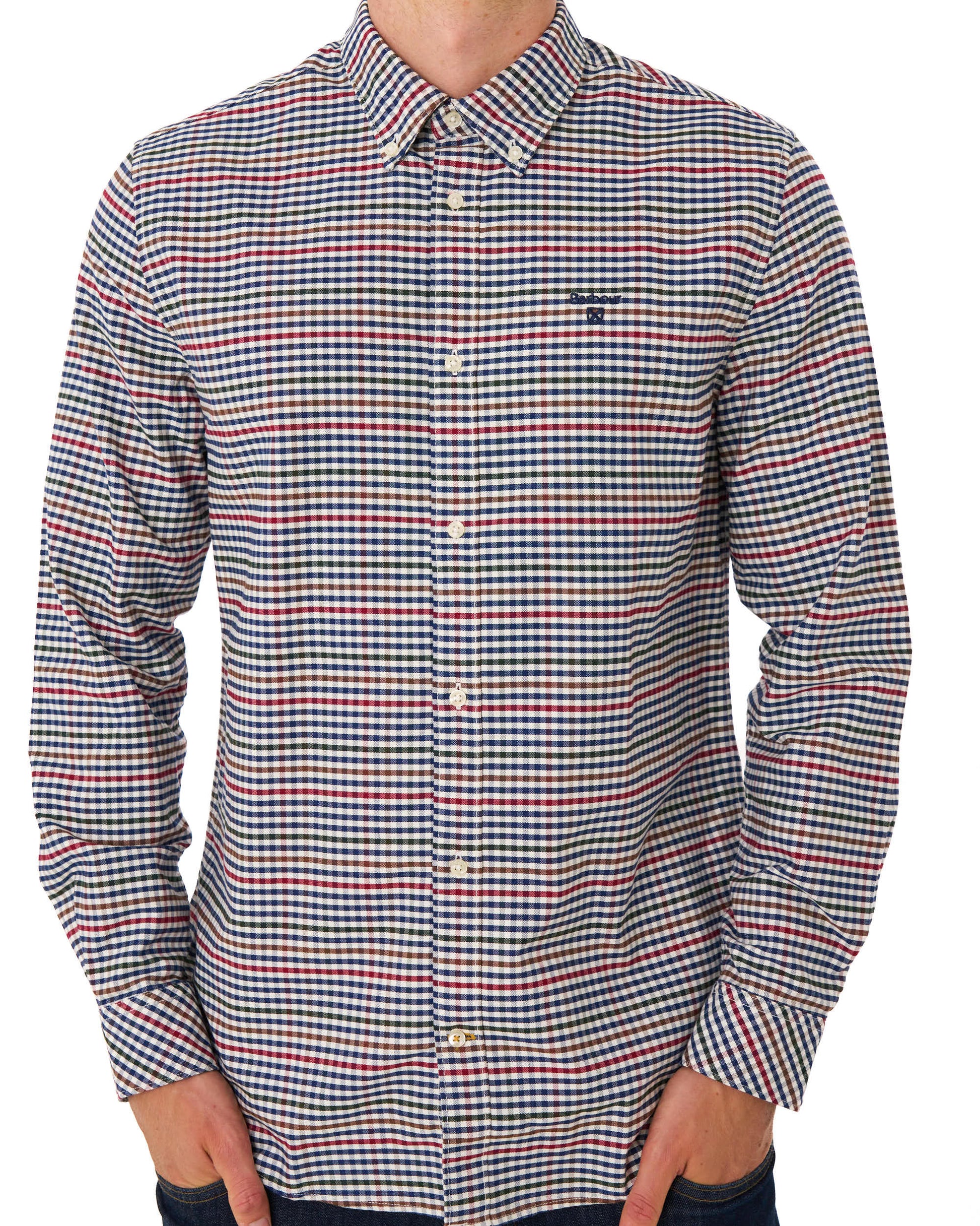 Barbour Rickwood Gingham Shirt Navy