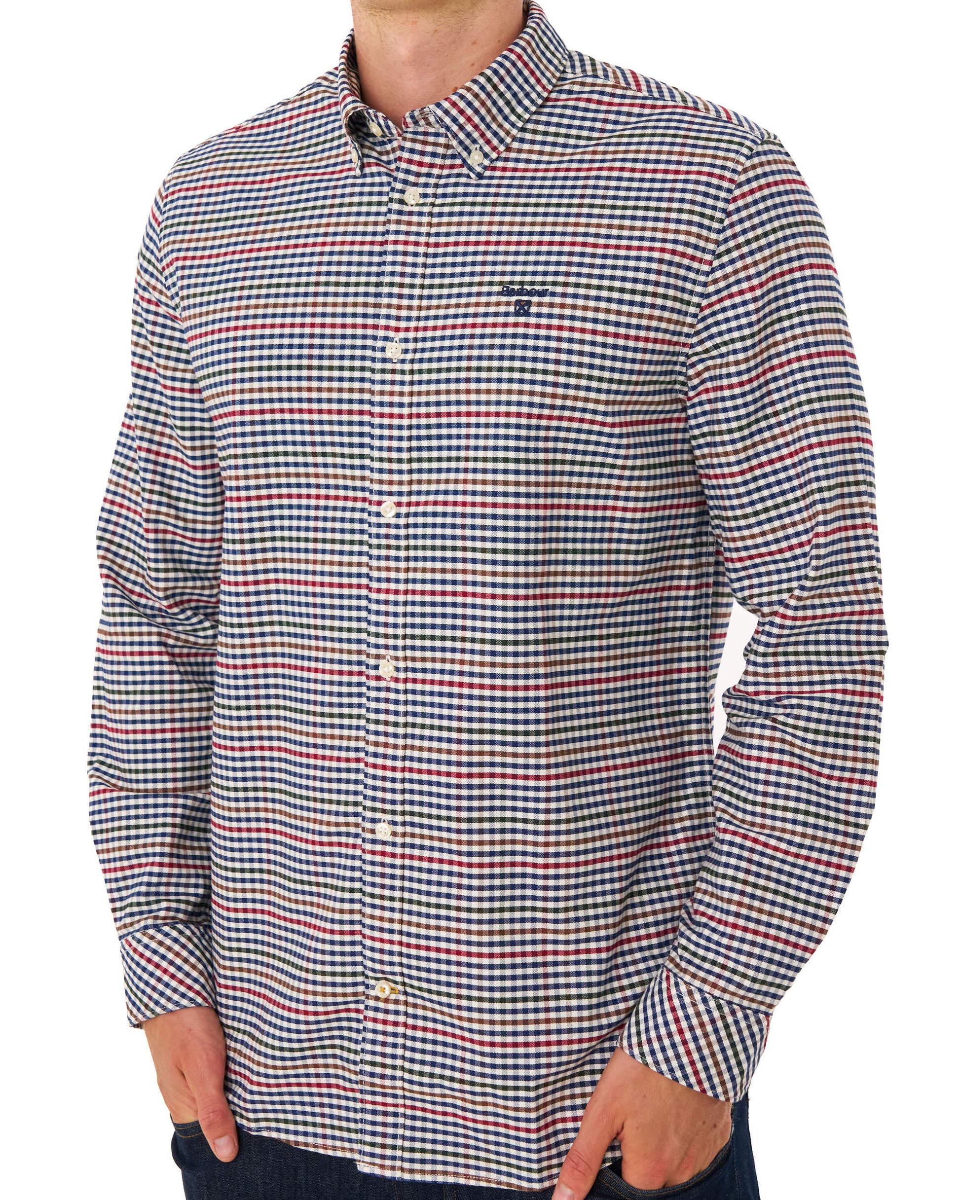 Barbour Rickwood Gingham Shirt Navy