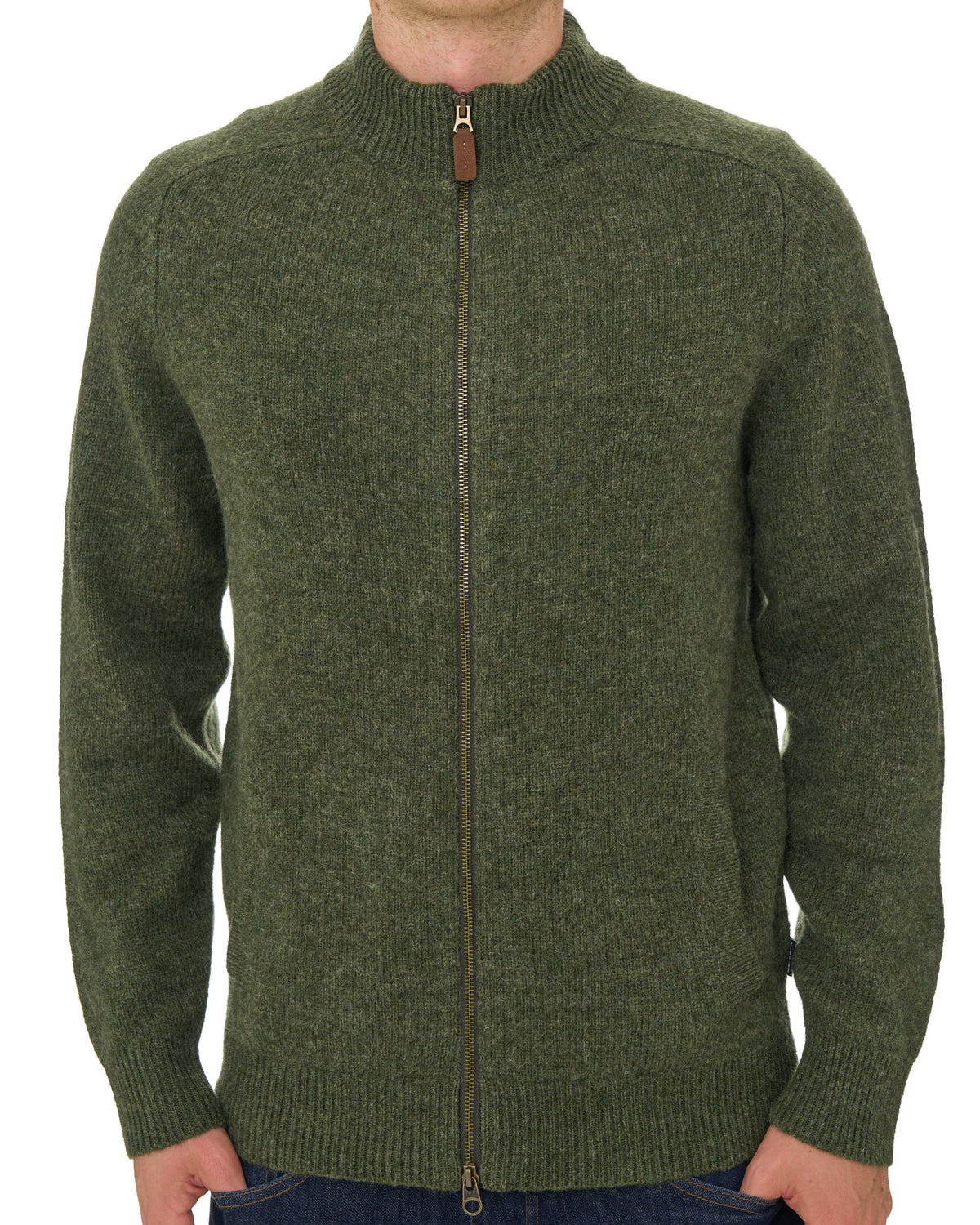 Barbour Talder Zip Through Knit Sage