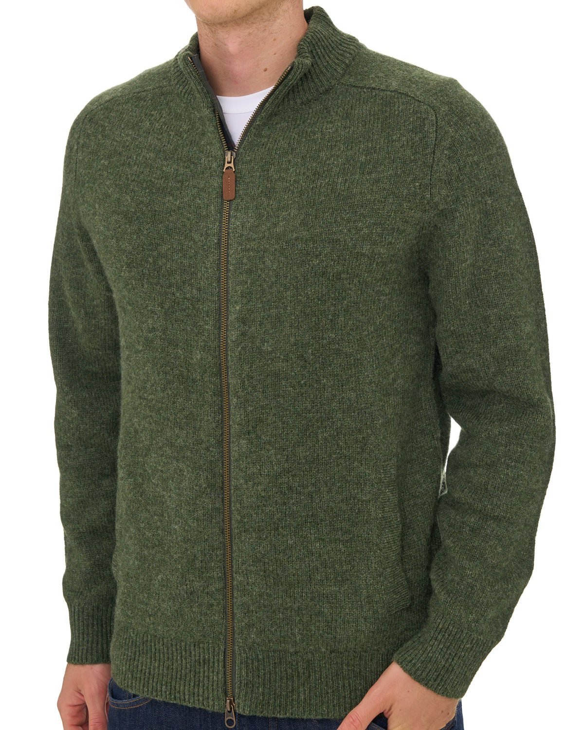 Barbour Talder Zip Through Knit Sage