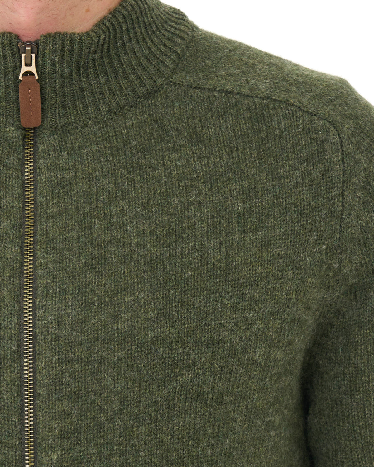Barbour Talder Zip Through Knit Sage