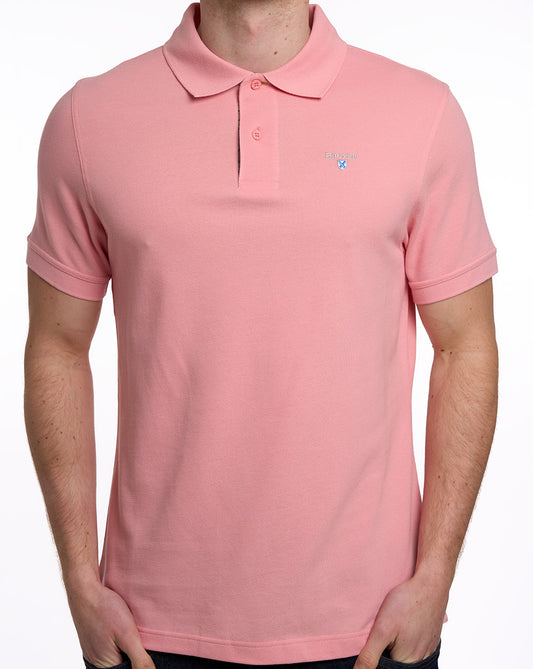 Barbour Tartan Piqué Polo Mineral Pink