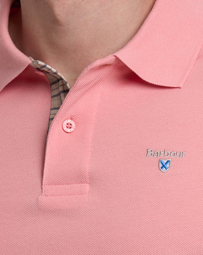 Barbour Tartan Piqué Polo Mineral Pink