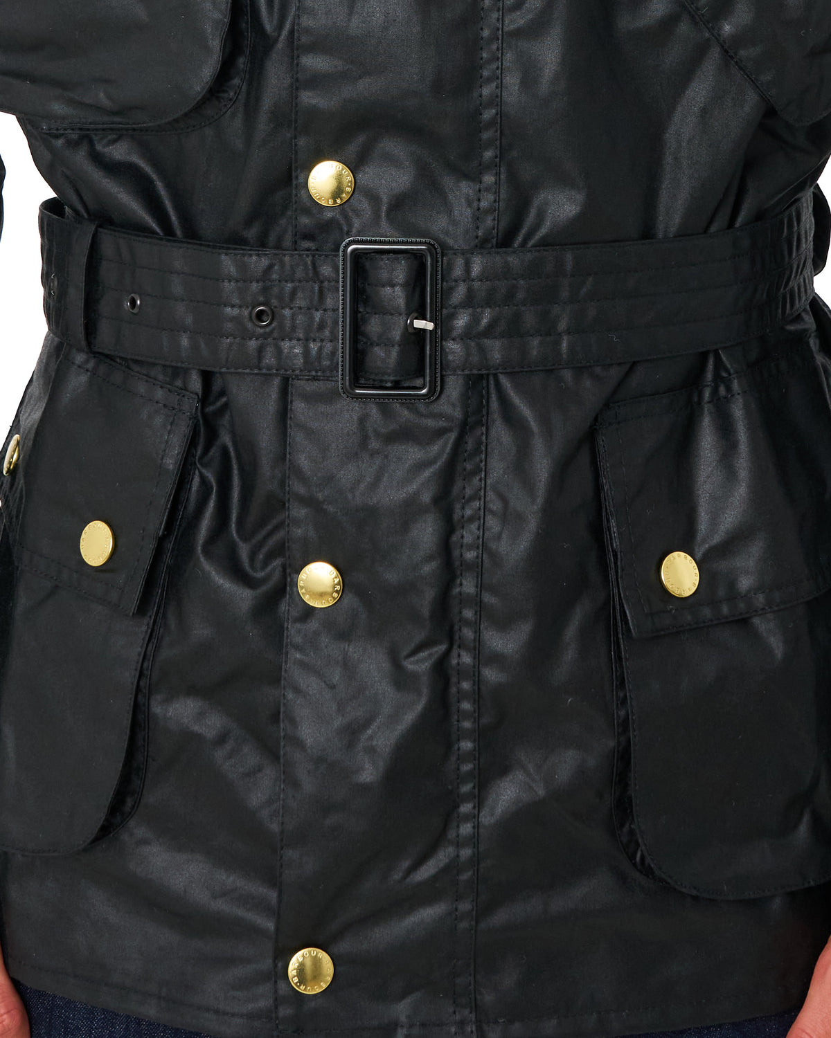 Barbour Union Jack Wachsjacke Schwarz