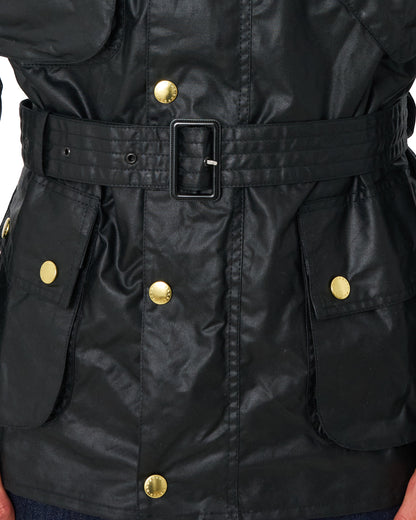 Barbour Union Jack Wachsjacke Schwarz
