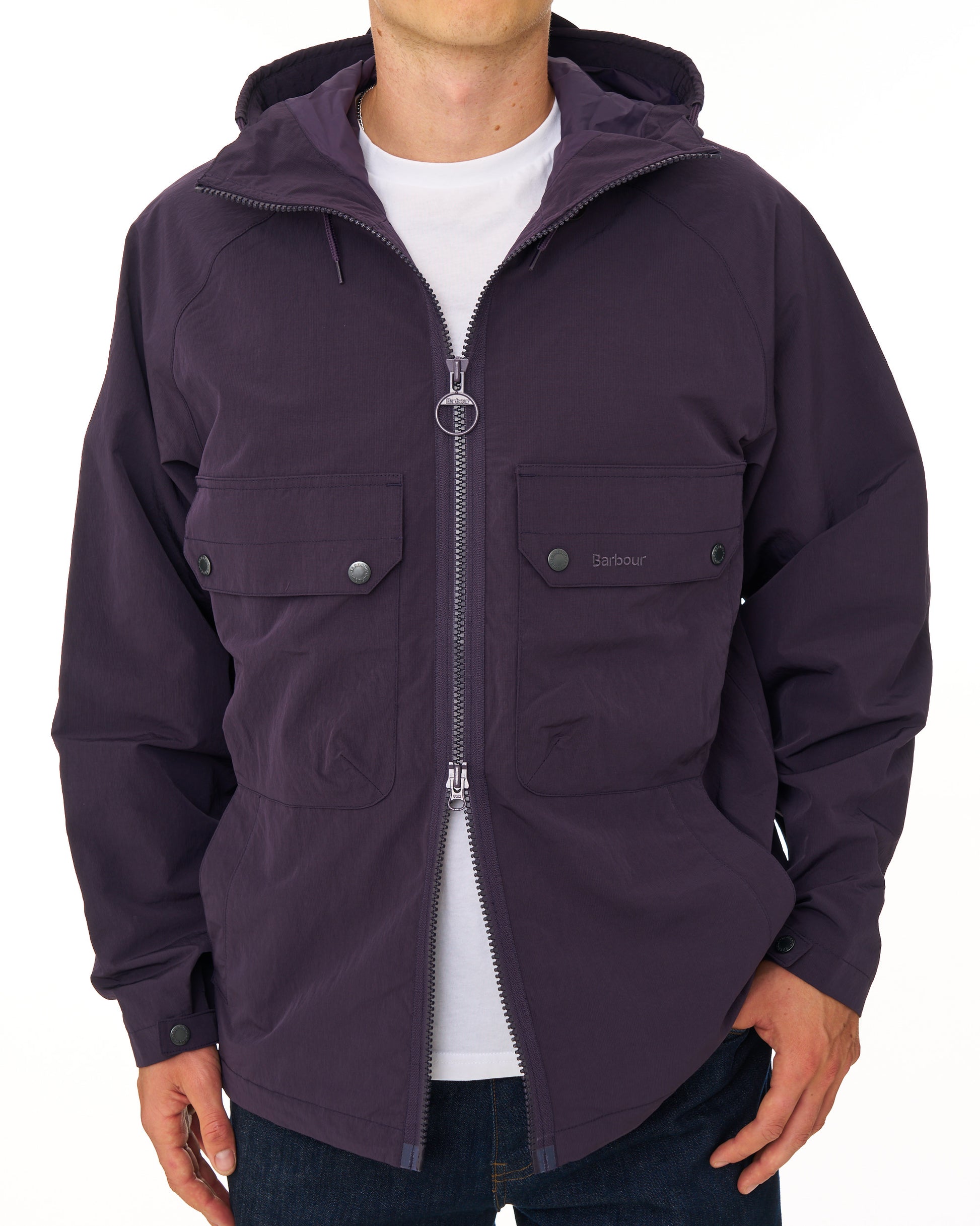 Barbour Re-Engineered Trows Showerproof Jacket Grape