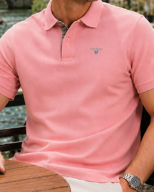 Barbour Barbour Tartan Piqué Polo Mineral Pink