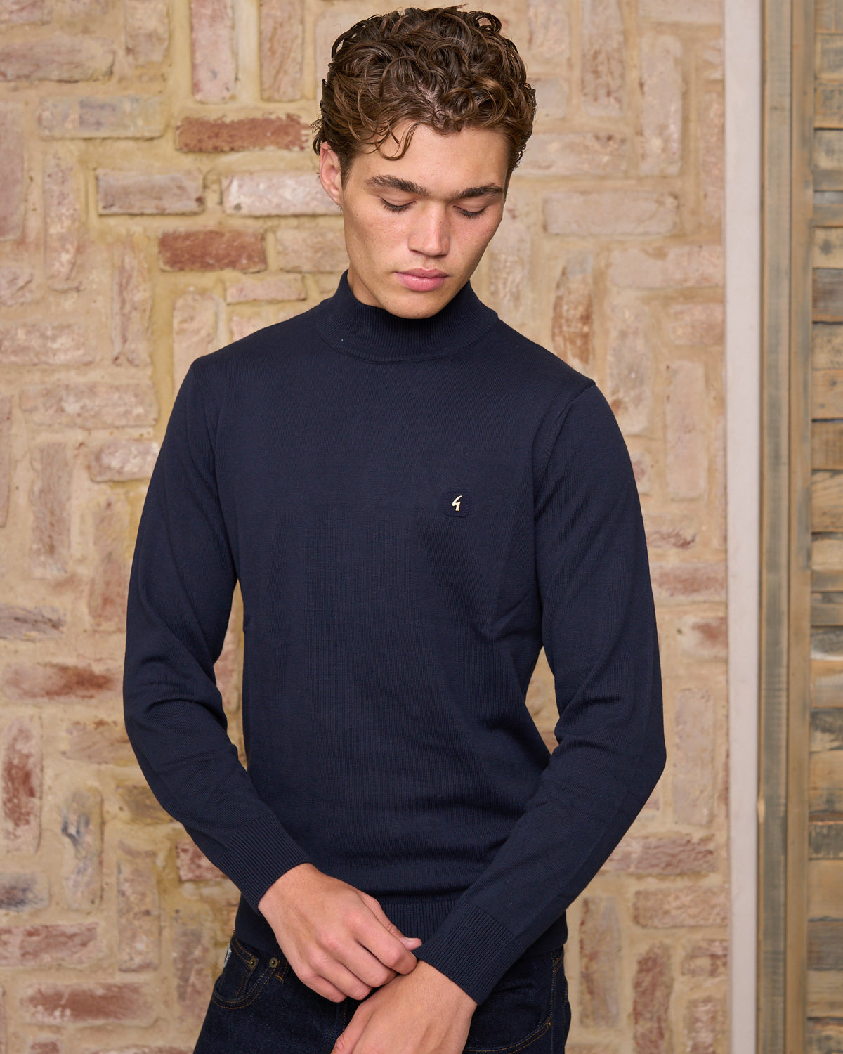 Gabicci Vintage Duke Rollkragenpullover, Marineblau