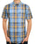 Ben Sherman Block Check SS Shirt Lake Blue