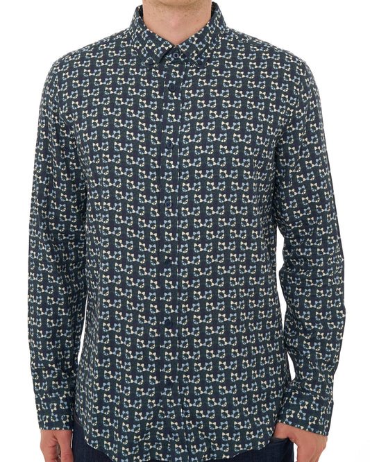 Ben Sherman Ben Sherman Foulard Print Shirt Lotus Green