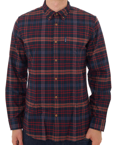 Ben Sherman Oxford Check Shirt Dark Navy