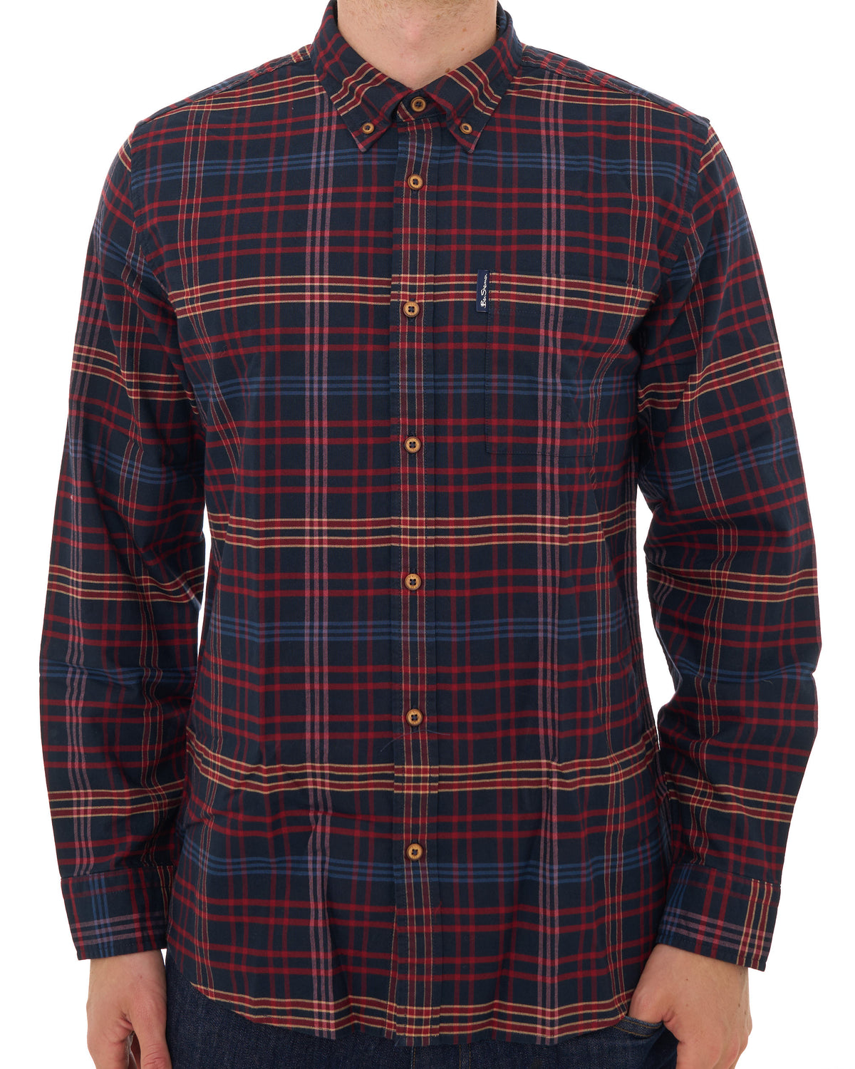 Ben Sherman Oxford Check Shirt Dark Navy