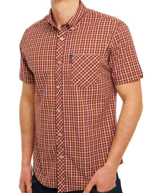 Ben Sherman Ben Sherman Signature House Check SS Shirt Cherry
