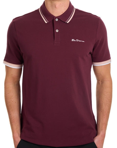 Ben Sherman Signature Pique Polo Aubergine