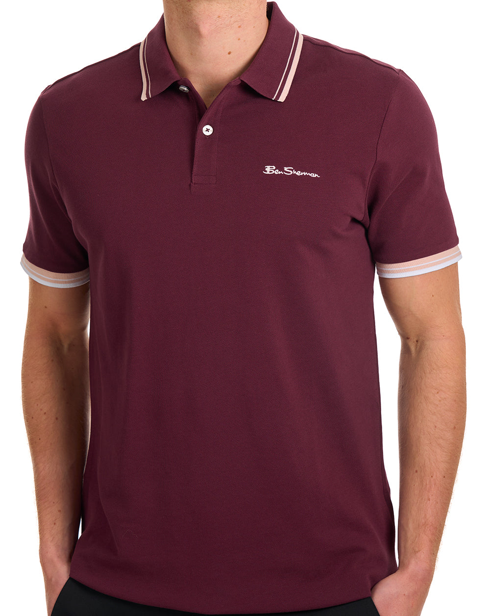 Ben Sherman Signature Piqué Polo Aubergine