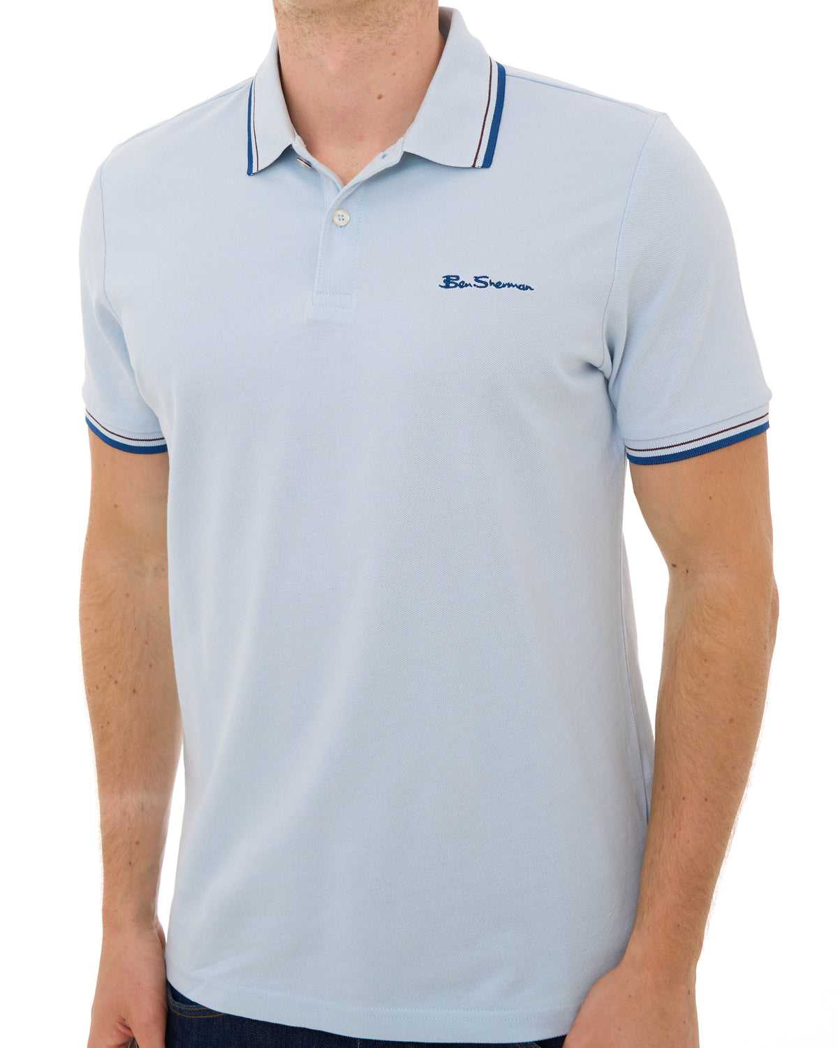 Ben Sherman Signature Pique Polo Blue Shadow