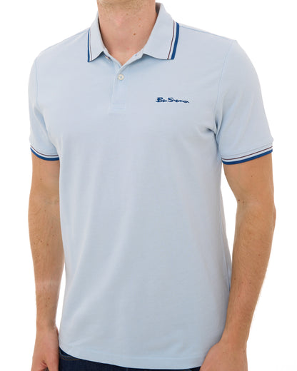 Ben Sherman Signature Pique Polo Blue Shadow