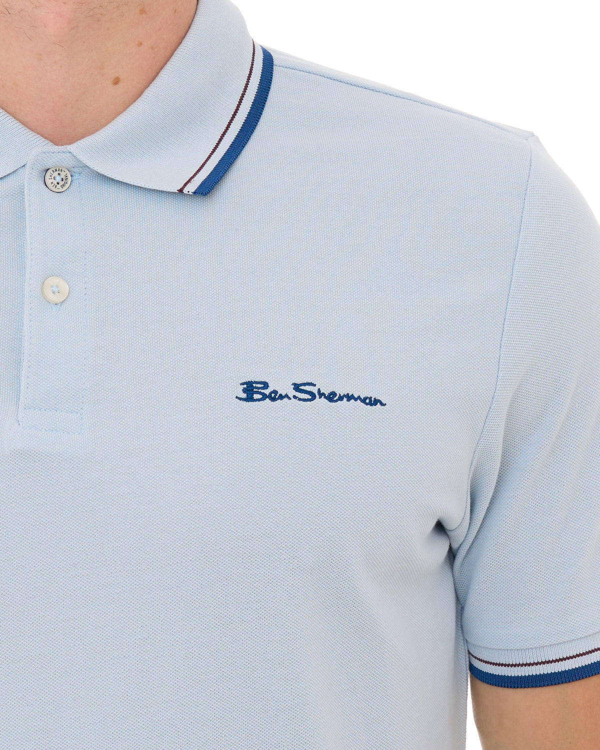 Ben Sherman Signature Pique Polo Blue Shadow