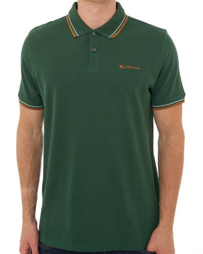 Ben Sherman Signature Pique Polo Bottle Green