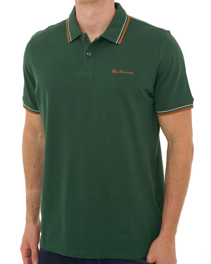 Ben Sherman Signature Pique Polo Bottle Green