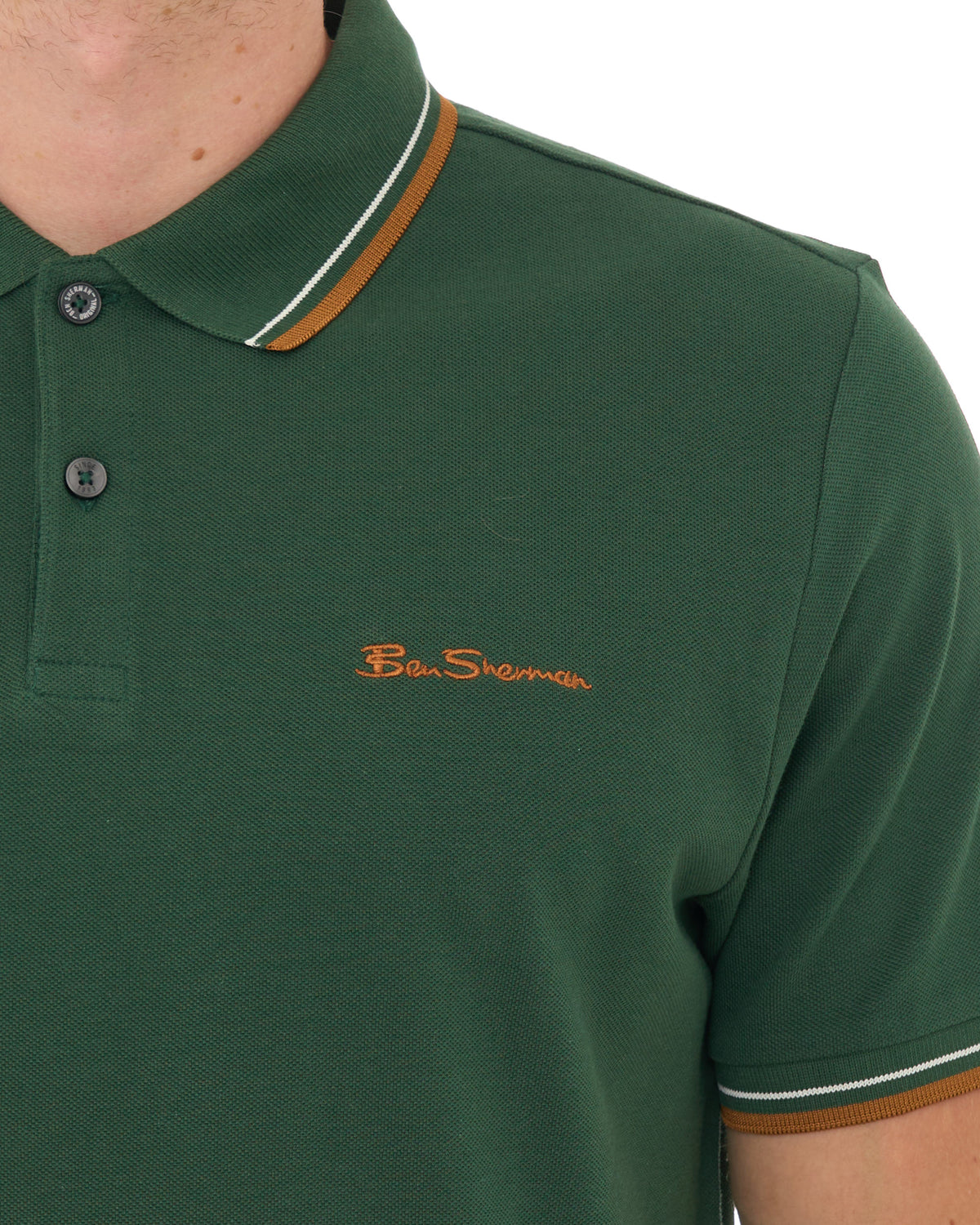 Ben Sherman Signature Pique Polo Bottle Green