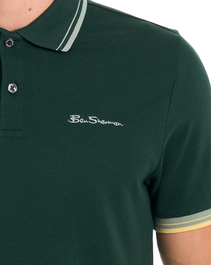 Ben Sherman Signature Piqué Polo Waldgrün