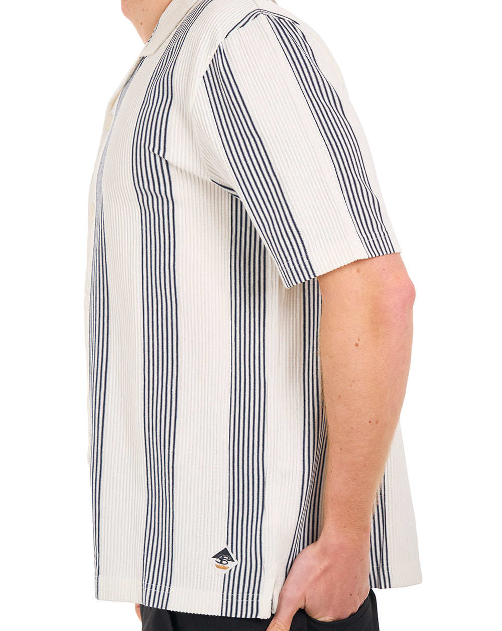 Ben Sherman TEXTURED CANDY STRIPE SHIRT Snow White