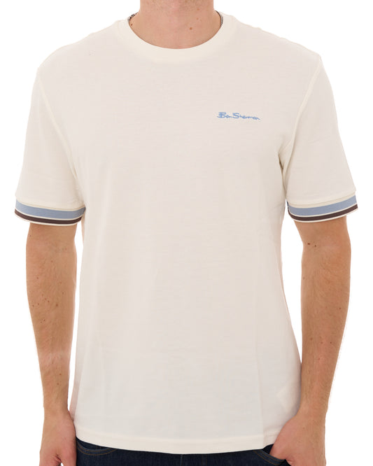 Ben Sherman Ben Sherman Textured Tipped T Shirt Ivory