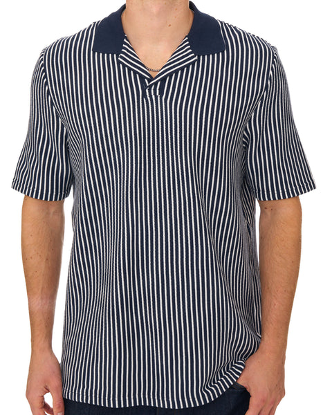 Ben Sherman Vertical Stripe Polo Navy