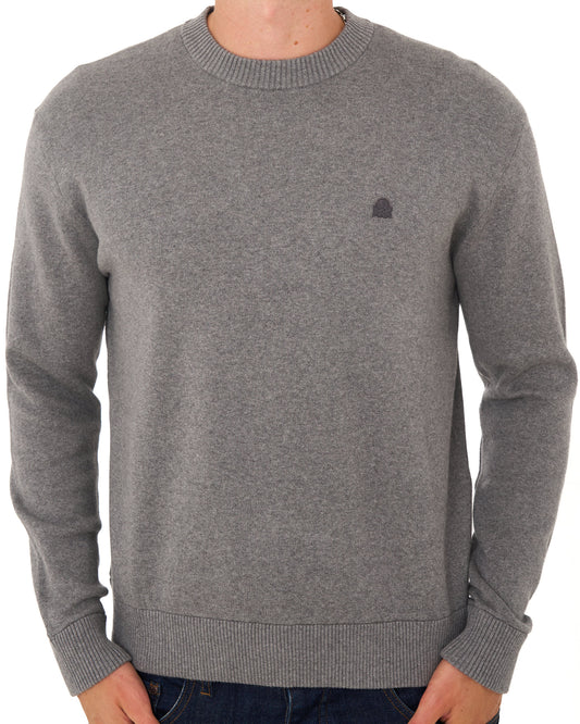 Benetton Benetton Crew Knit Jumper Grey Tonal