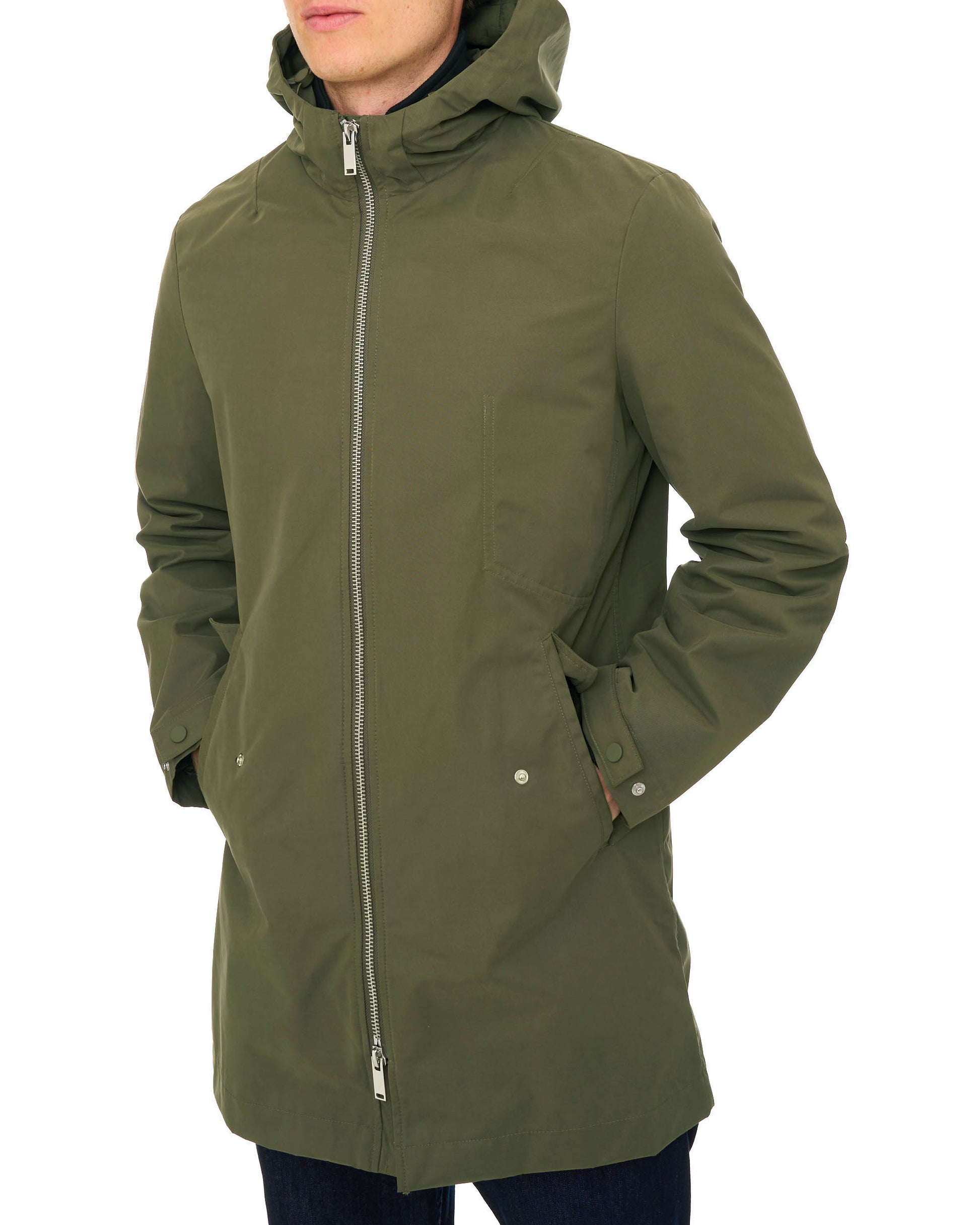 Benetton Lightweight Parka Khaki Green