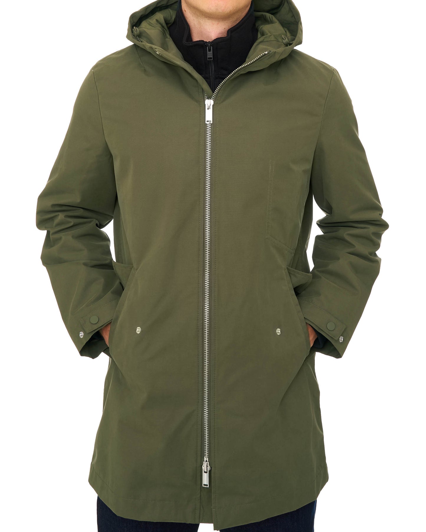 Benetton Lightweight Parka Khaki Green