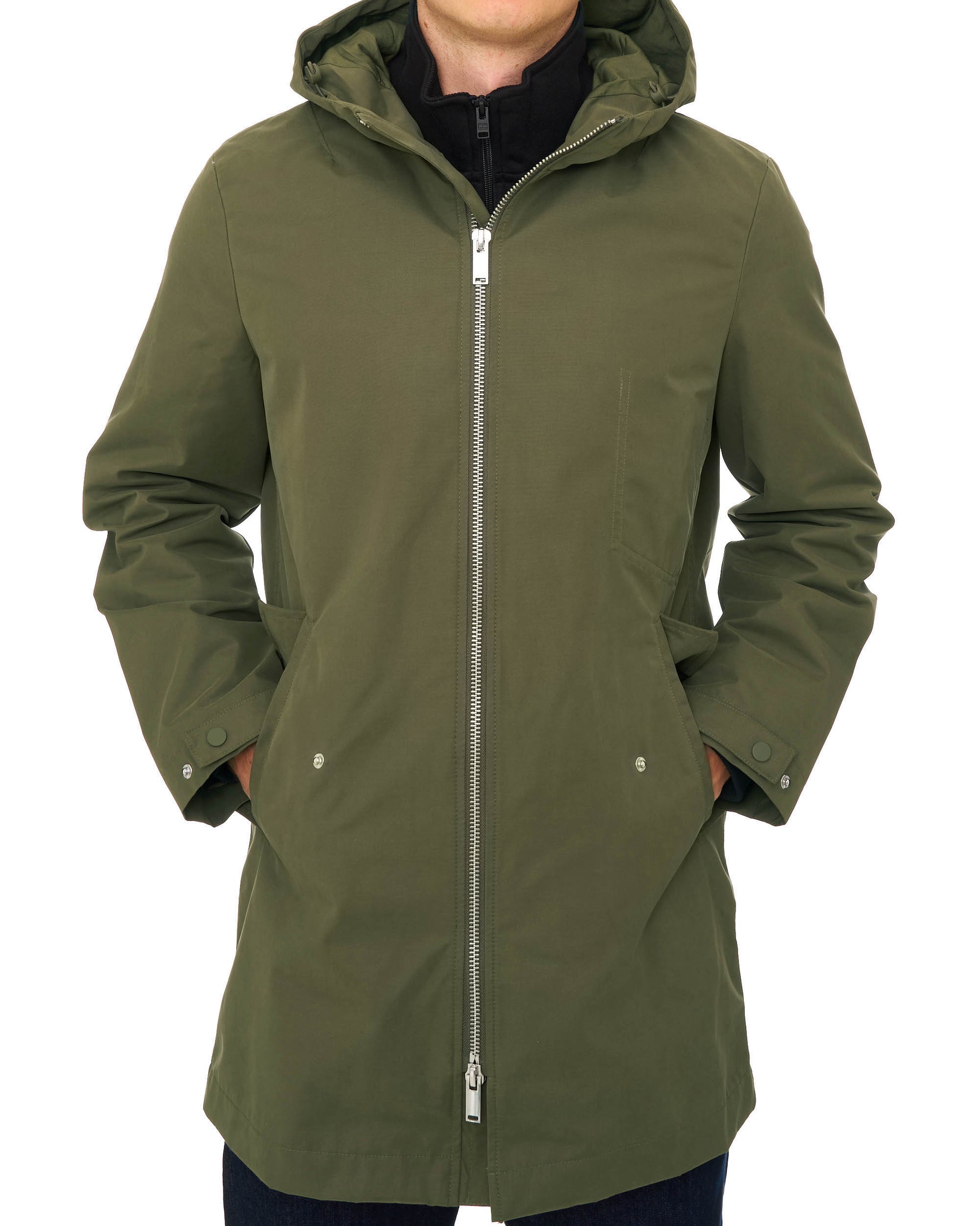 Benetton Lightweight Parka Khaki Green